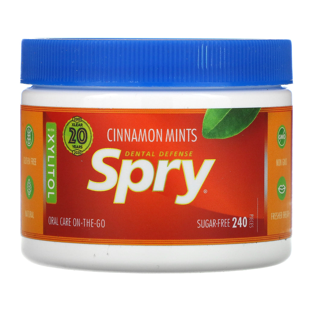 Xlear, Spry, Cinnamon Mints, Sugar Free, 240 Count