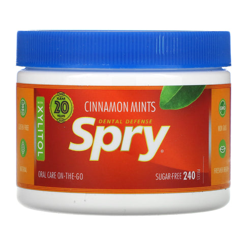 Xlear, Spry, Cinnamon Mints, Sugar Free, 240 Count