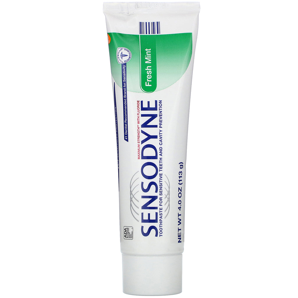 Sensodyne, Toothpaste with Fluoride, Fresh Mint, 4.0 oz (113 g)