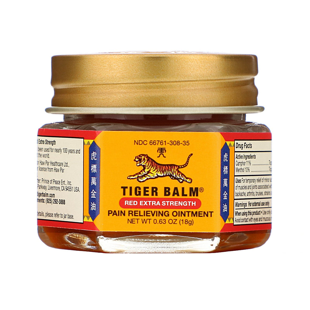 Tiger Balm, Pain Relieving Ointment, Extra Strength, .63 oz (18 g)