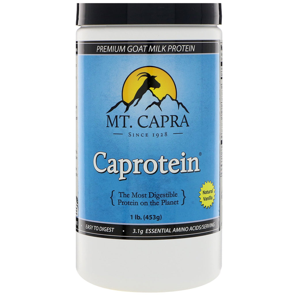 Mt. Capra, Caprotein, Premium Goat-Milk Protein, Natural Vanilla, 1 lb. (453 g)