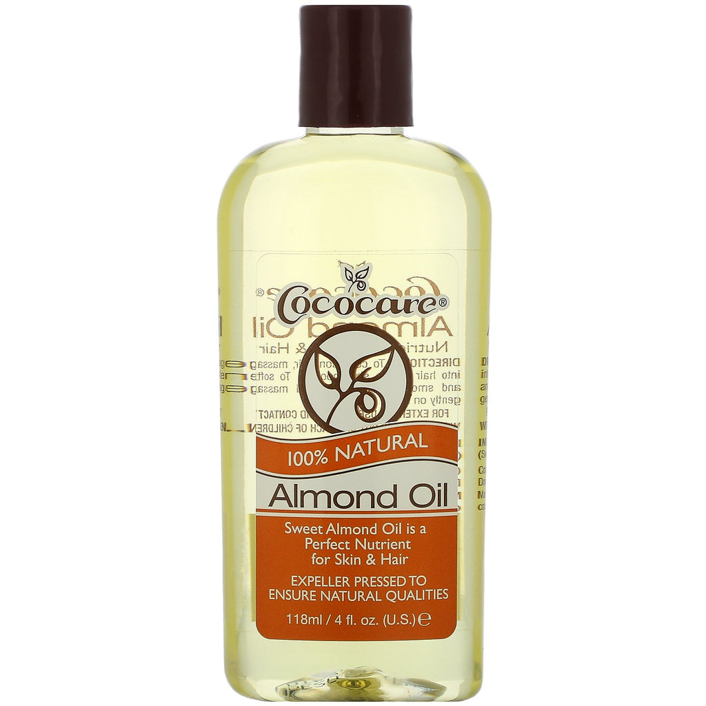 Cococare, 100% Natural Almond Oil, 4 fl oz (118 ml)