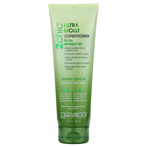 Giovanni, 2chic, Ultra-Moist Conditioner, for Dry, Damaged Hair, Avocado & Olive Oil, 8.5 fl oz (250 ml)