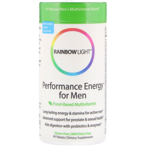 Rainbow Light, Performance Energy for Men, Food-Based Multivitamin, 90 Tablets