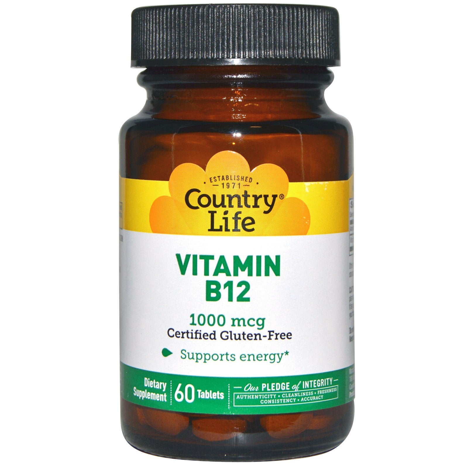 Country Life, Vitamin B12, 1000 mcg, 60 Tablets