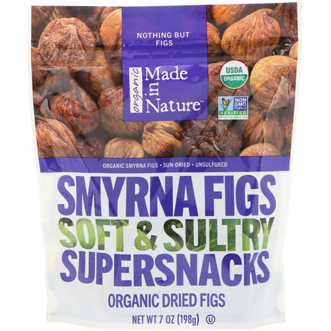 Made in Nature, Organic Dried Smyrna Figs, Soft & Sultry Supersnacks, 7 oz (198 g)