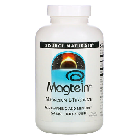 Source Naturals, Magtein, Magnesium L-Threonate, 667 mg, 180 Capsules