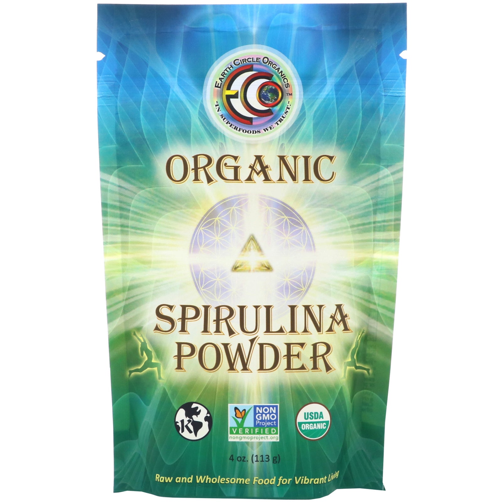 Earth Circle Organics, Organic Spirulina Powder, 4 oz (113 g)