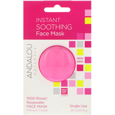 Andalou Naturals, Instant Soothing, 1000 Roses Rosewater Beauty Face Mask, .28 oz (8 g)