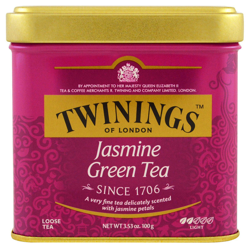 Twinings, Jasmine Green, Loose Tea, 3.53 oz (100 g)
