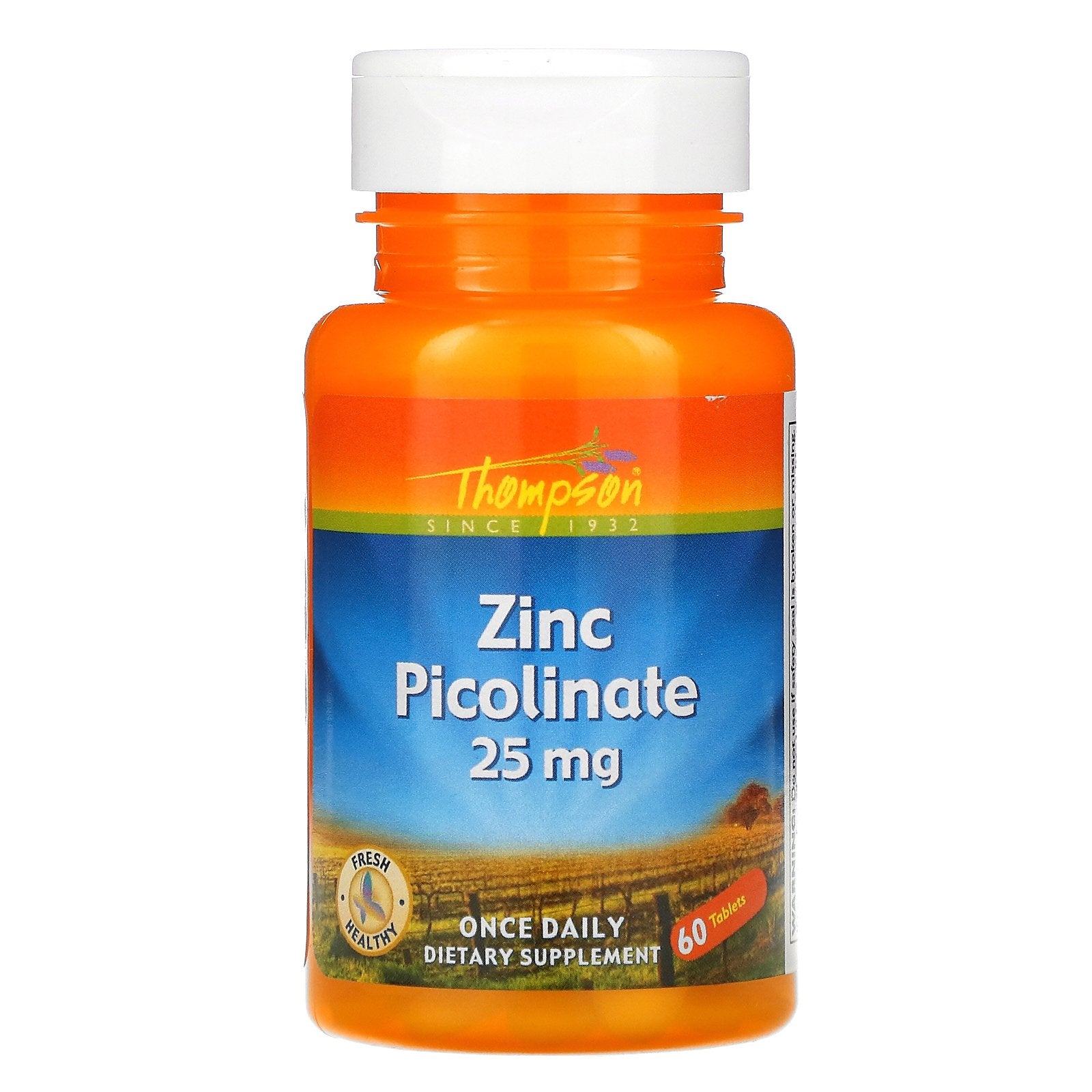 Thompson, Zinc Picolinate, 25 mg, 60 Tablets