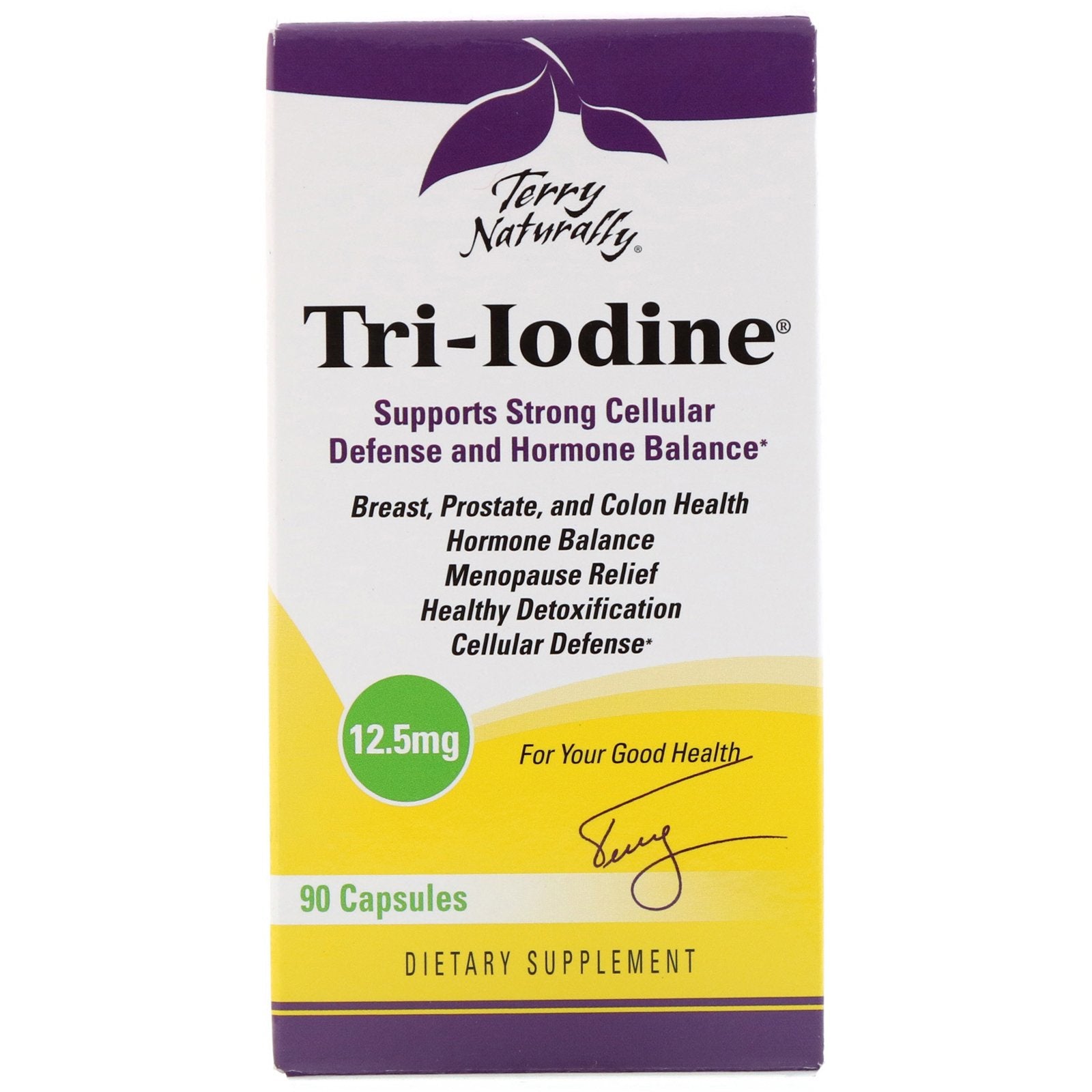 Terry Naturally, Tri-Iodine, 12.5 mg, 90 Capsules