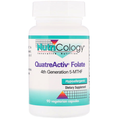 Nutricology, QuatreActiv Folate, 90 Vegetarian Capsules