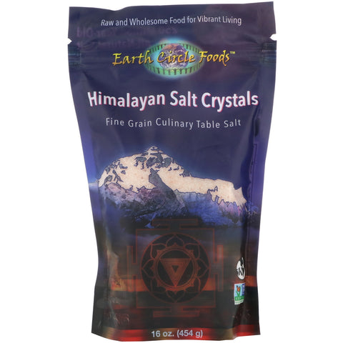 Earth Circle Organics, Himalayan Salt Crystals, Fine Grain, 16 oz (454 g)