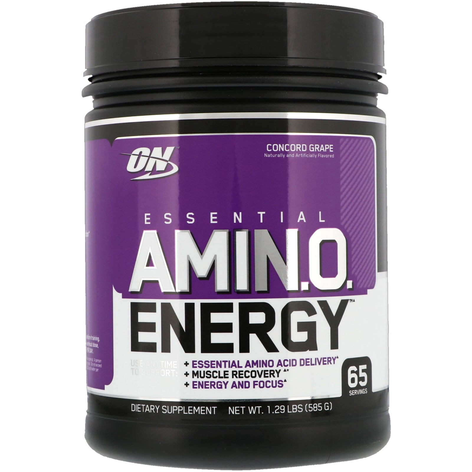 Optimum Nutrition, ESSENTIAL AMIN.O. ENERGY, Concord Grape, 1.29 lbs (585 g)