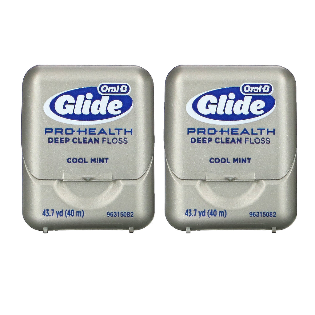 Oral-B, Glide, Pro-Health, Deep Clean Floss, Cool Mint, 2 Pack, 43.7 yd (40 m) Each