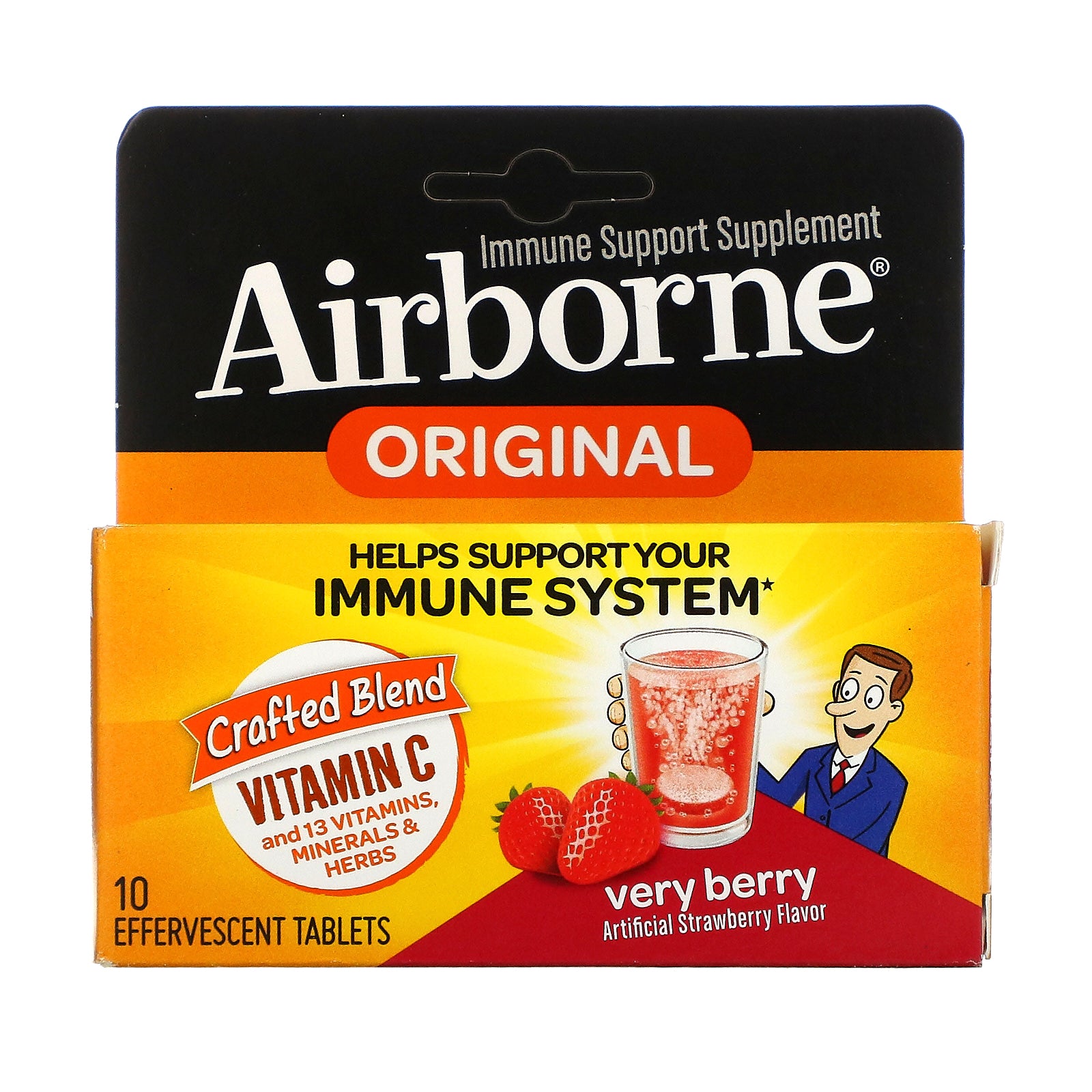 AirBorne,  Vitamin C, Very Berry, 10 Effervescent Tablets