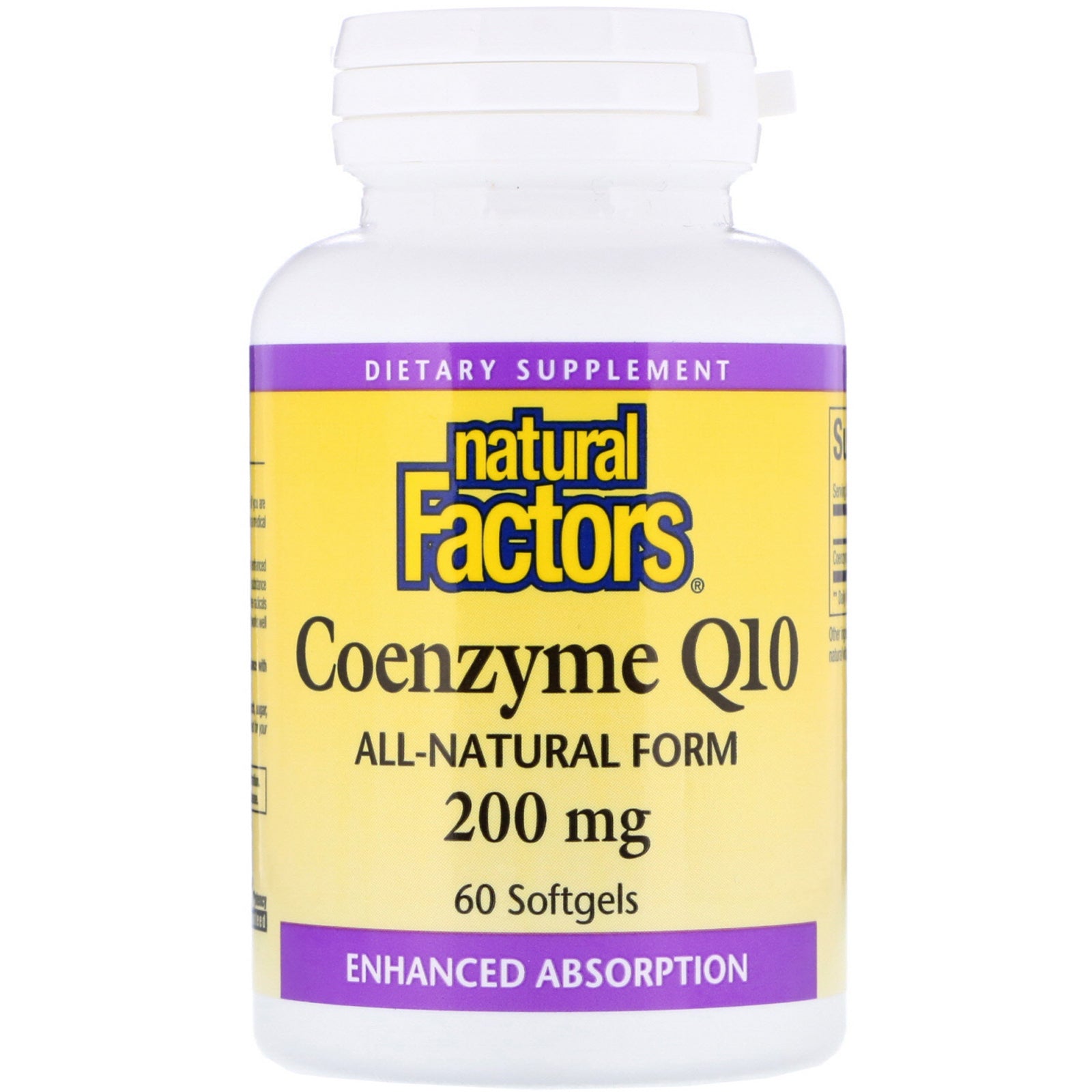 Natural Factors, Coenzyme Q10, 200 mg, 60 Softgels