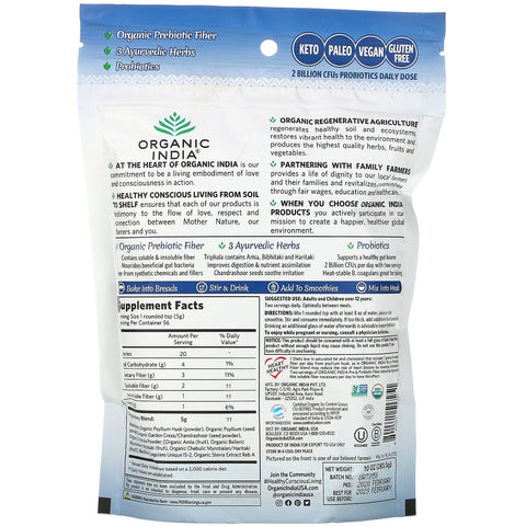 India, Psyllium Pre & Probiotic Fiber, Original, 10 oz (283.5 g)
