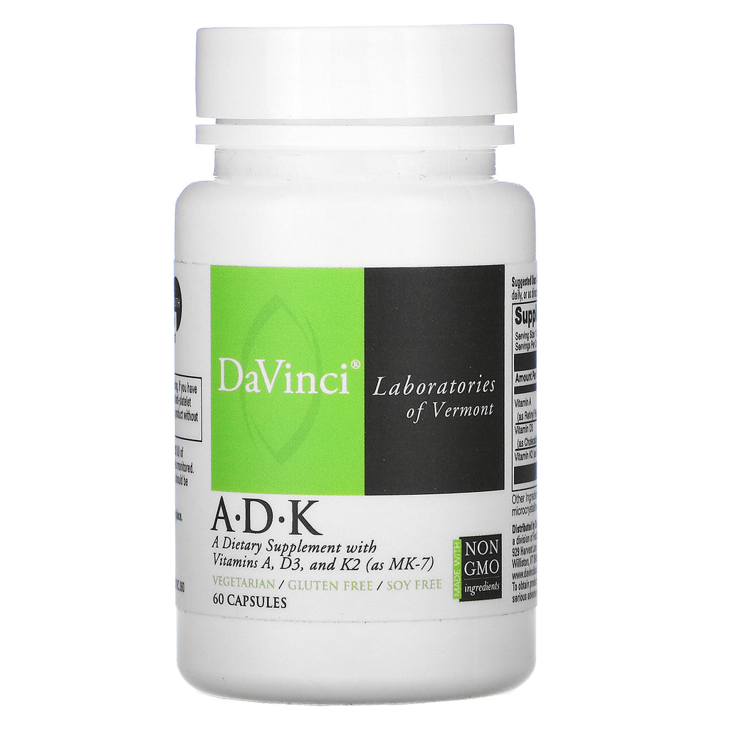 DaVinci Laboratories of Vermont, A-D-K, 60 Capsules