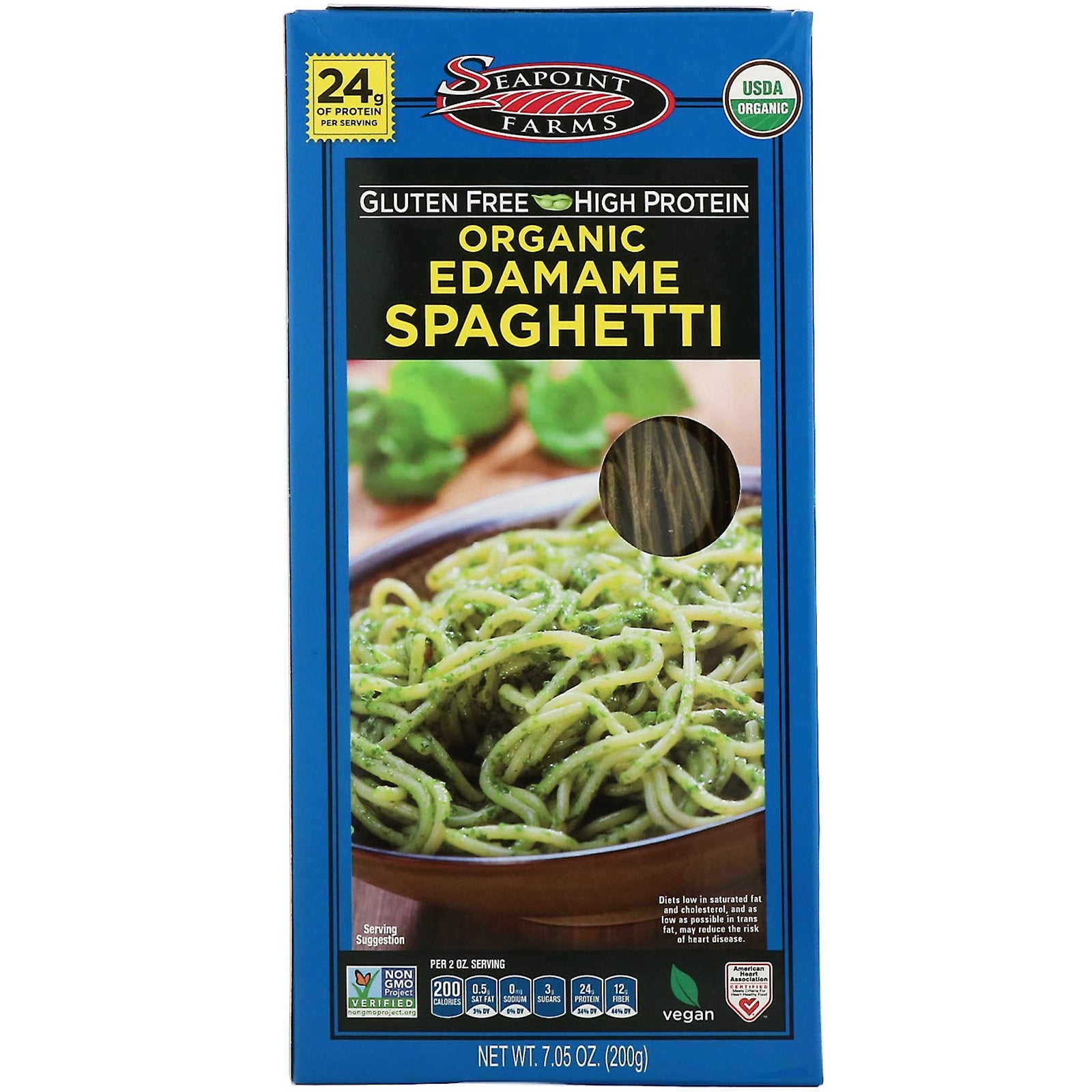 Seapoint Farms, Organic Edamame Spaghetti, 7.05 oz (200 g)