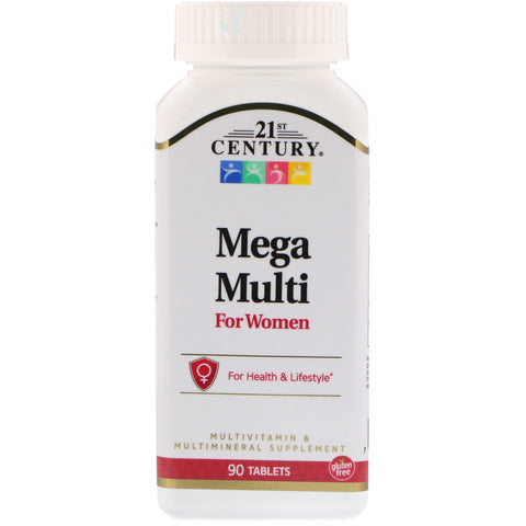 21st Century, Mega Multi, For Women, Multivitamin & Multimineral, 90 Tablets