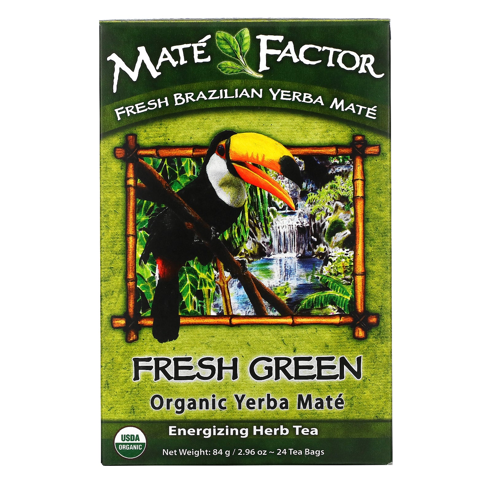 Mate Factor, Organic Yerba Mate, Fresh Green, 24 Tea Bags, 2.96 oz (84 g)