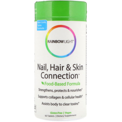 Rainbow Light, Nail, Hair & Skin Connection, Food-Based Formula, 60 Tablets