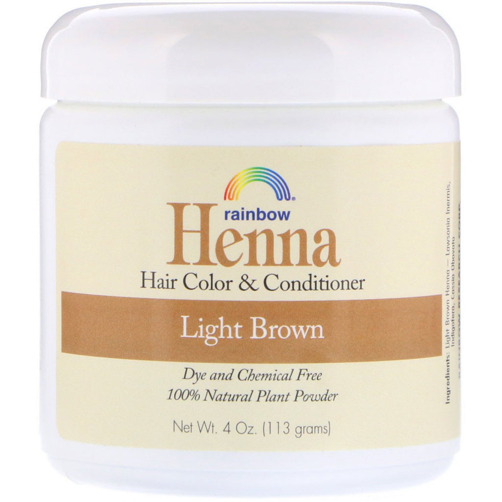 Rainbow Research, Henna, Hair Color and Conditioner, Light Brown, 4 oz (113 g)