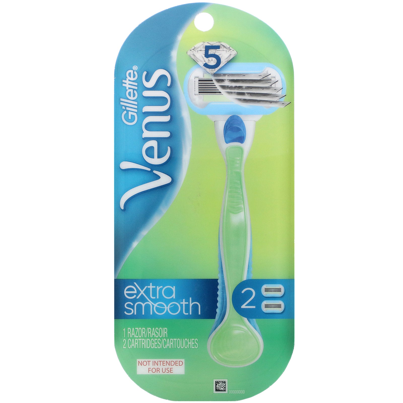 Gillette, Venus, Extra Smooth, 1 Razor + 2 Cartridges