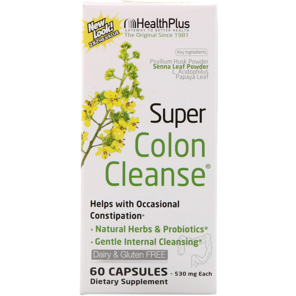 Health Plus, Super Colon Cleanse, 530 mg, 60 Capsules