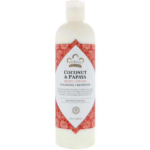 Nubian Heritage, Body Lotion, Coconut & Papaya, 13 fl oz (384 ml)