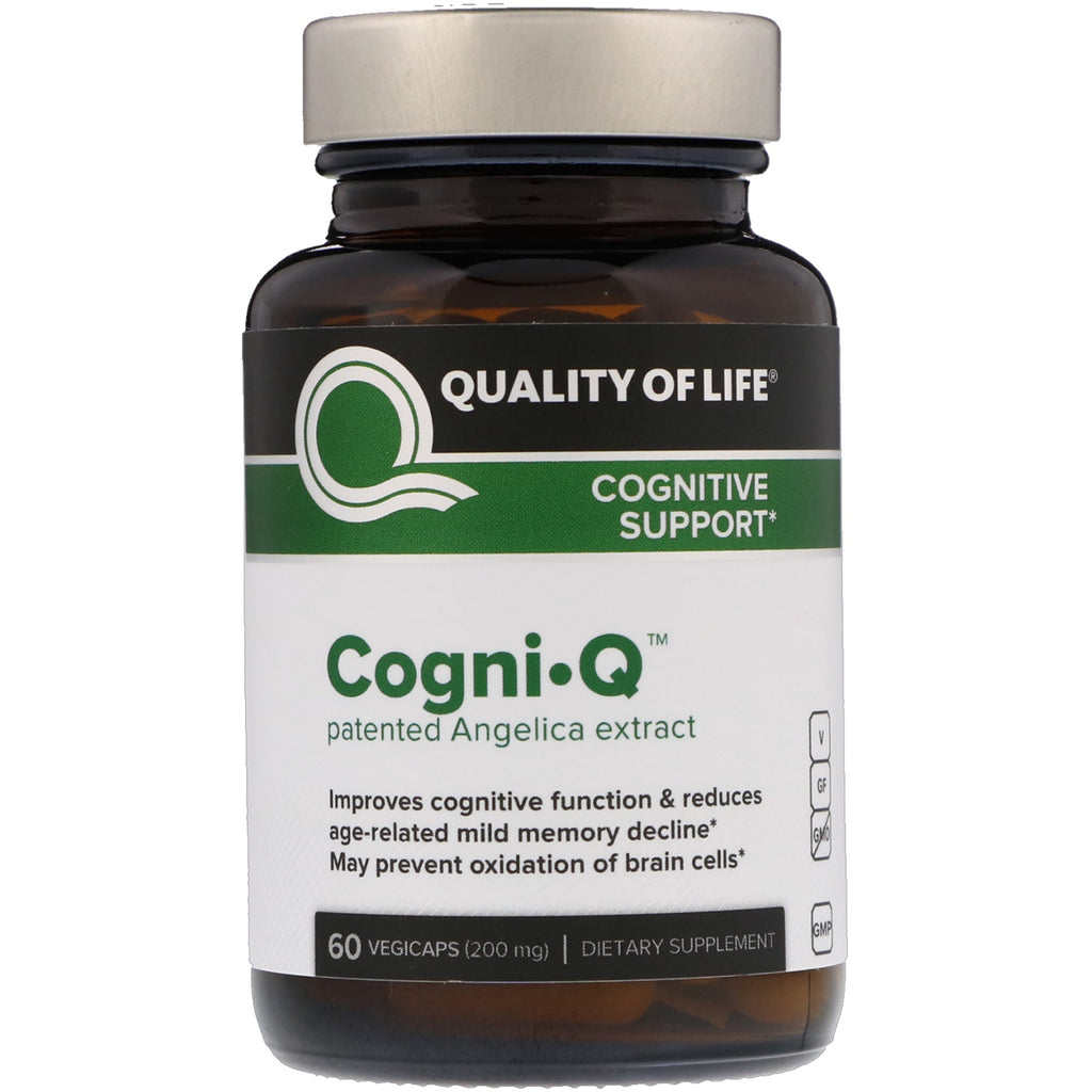 Quality of Life Labs, Cogni·Q, Cognitive Support, 200 mg, 60 VegiCaps