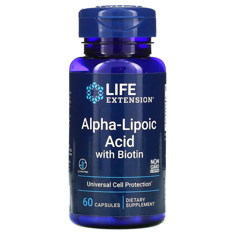 Life Extension, Alpha-Lipoic Acid with Biotin, 60 Capsules