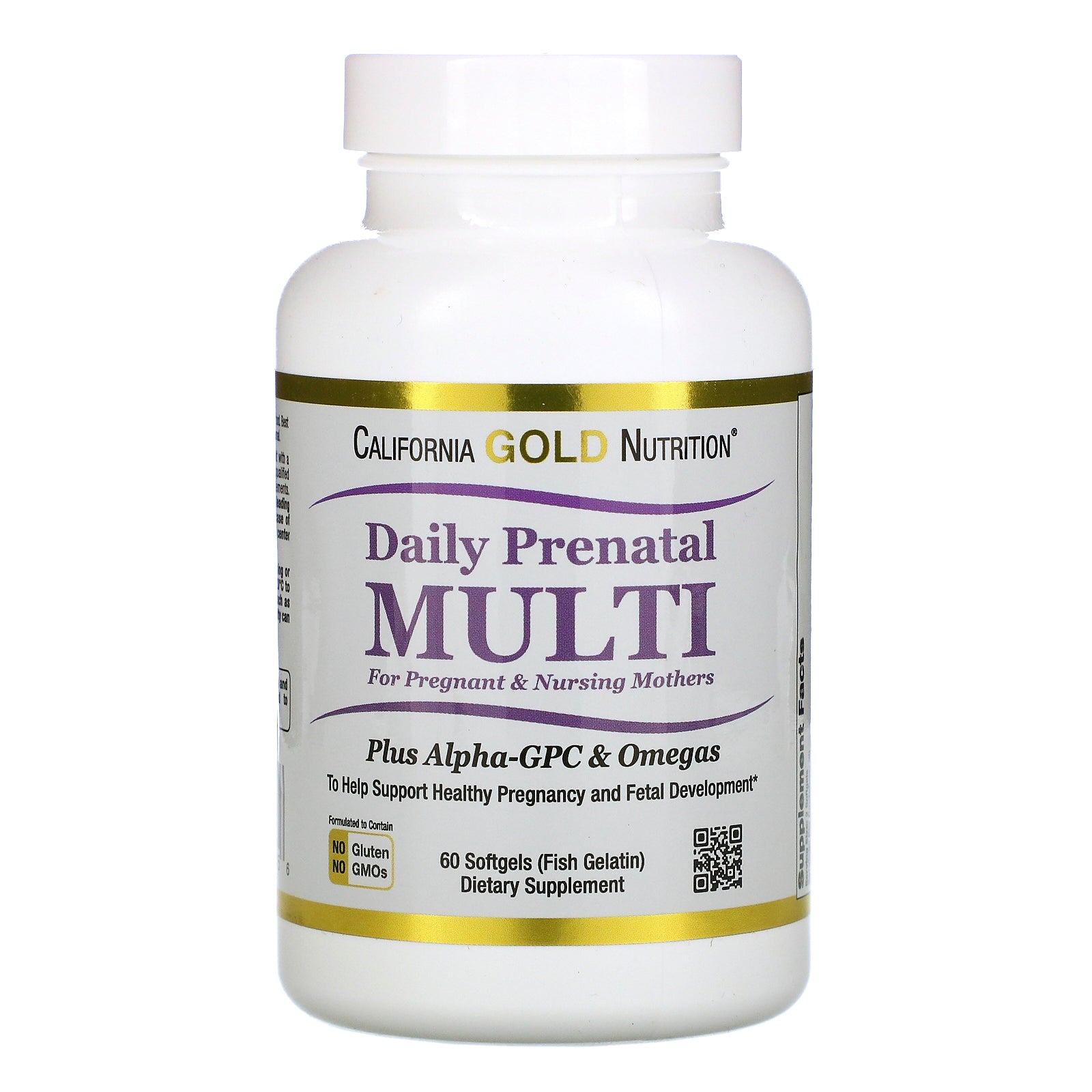 California Gold Nutrition, Prenatal Multi for Pregnant & Nursing Mothers, 60 Fish Gelatin Softgels