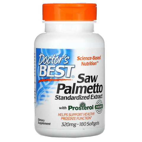 Doctor's Best, Saw Palmetto, Standardized Extract, 320 mg, 180 Softgels