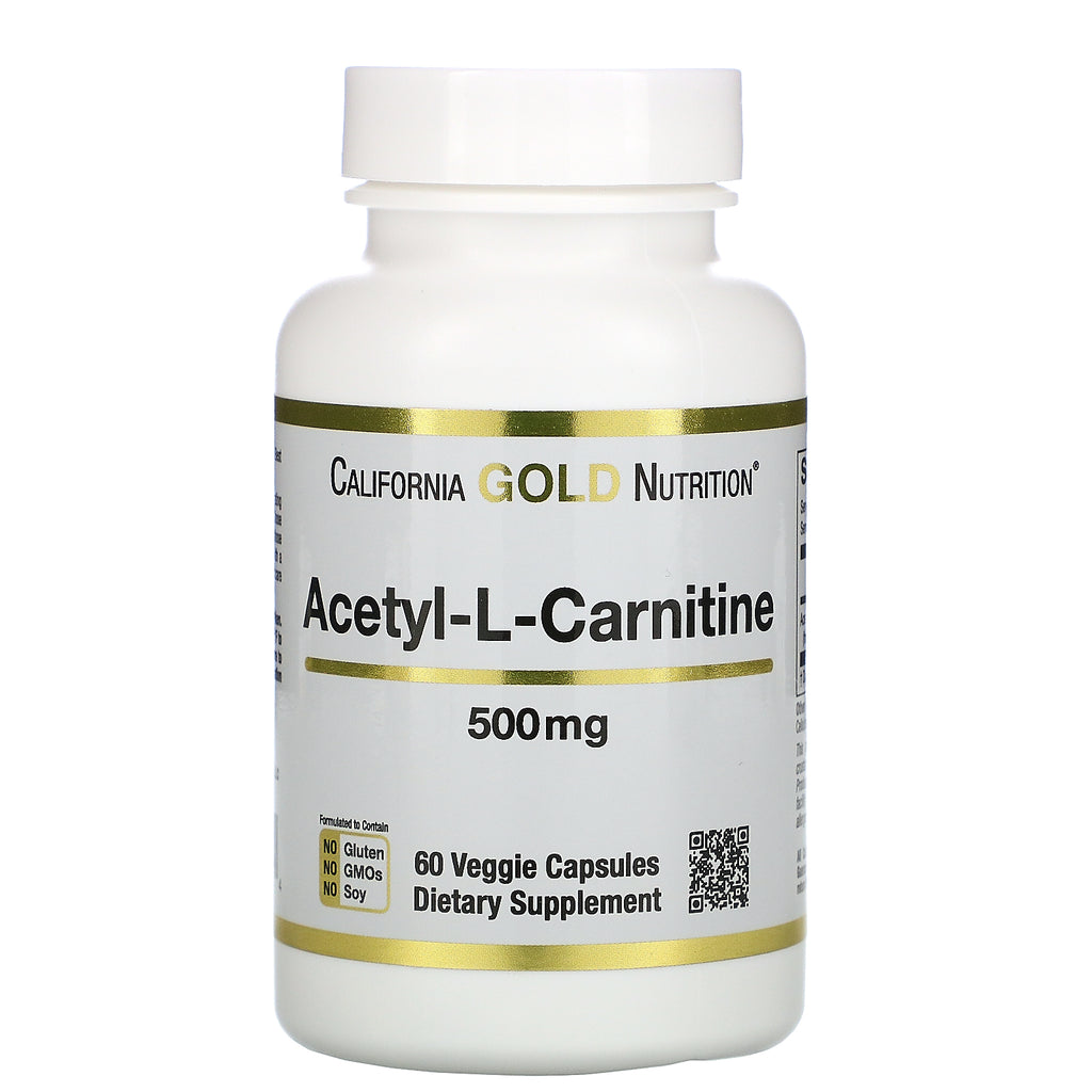 California Gold Nutrition, Acetyl-L-Carnitine, 500 mg, 60 Veggie Capsules