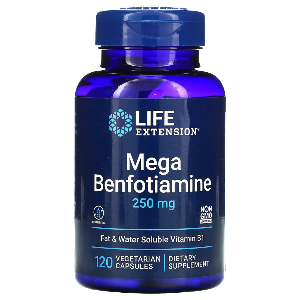 Life Extension, Mega Benfotiamine, 250 mg, 120 Vegetarian Capsules