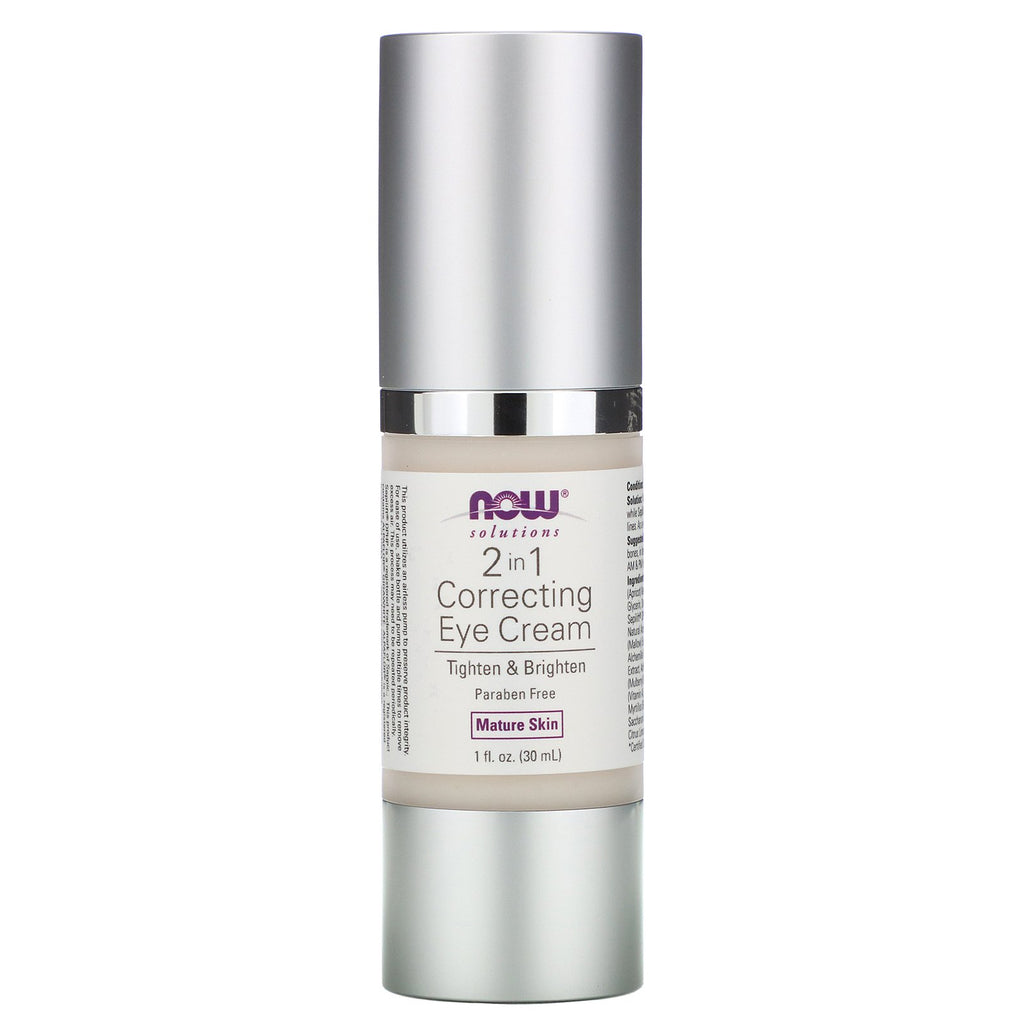 Now Foods, Solutions, 2 in 1 Correcting Eye Cream, 1 fl oz (30 ml)