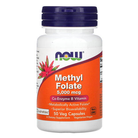 Now Foods, Methyl Folate, 5,000 mcg, 50 Veg Capsules