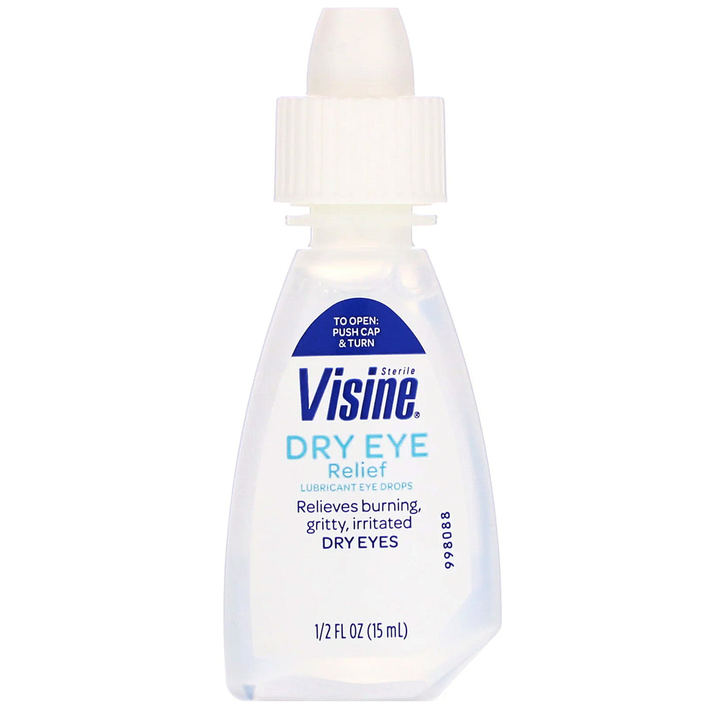 Visine, Dry Eye Relief, Lubricant Eye Drops, Sterile, 1/2 fl oz (15 ml)