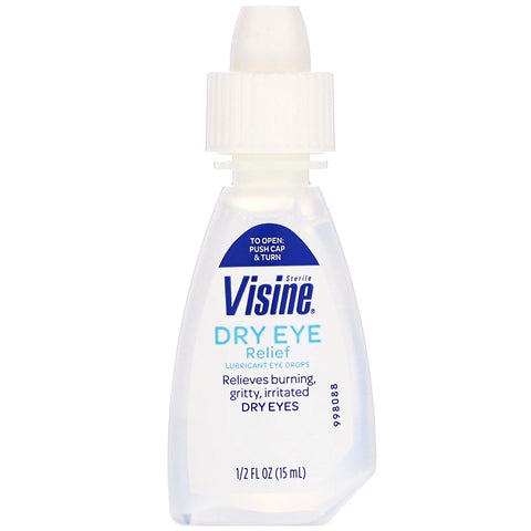 Visine, Dry Eye Relief, Lubricant Eye Drops, Sterile, 1/2 fl oz (15 ml)