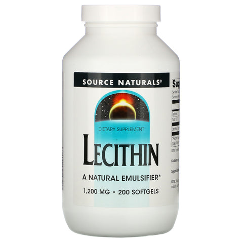 Source Naturals, Lecithin, 1,200 mg, 200 Softgels