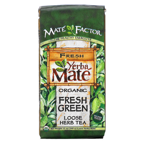 Mate Factor, Organic Yerba Mate, Fresh Green, Loose Herb Tea, 12 oz (340 g)