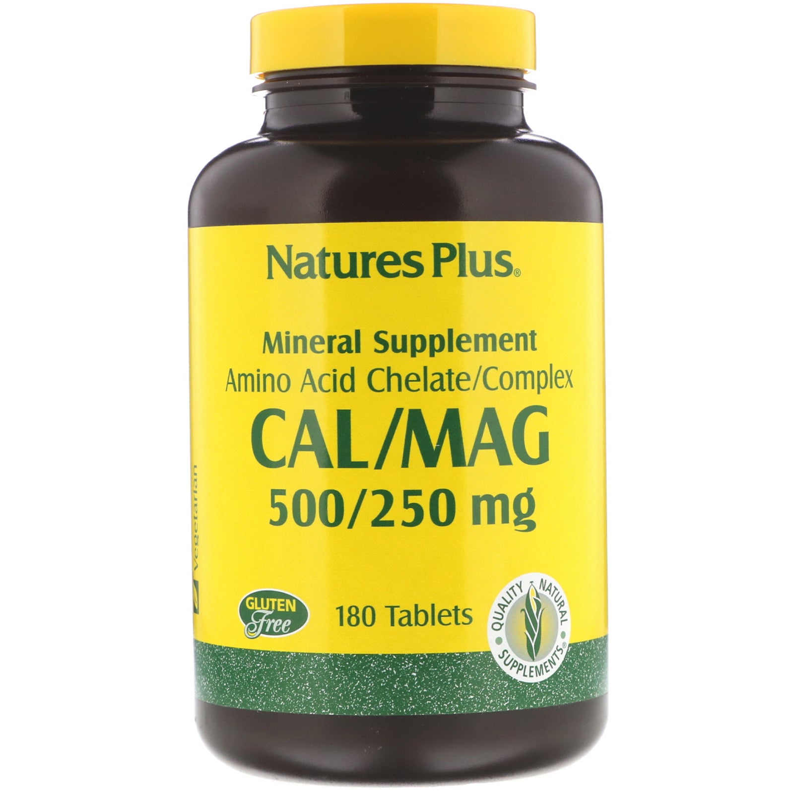 Nature's Plus, Cal/Mag, 500/250 mg, 180 Tablets