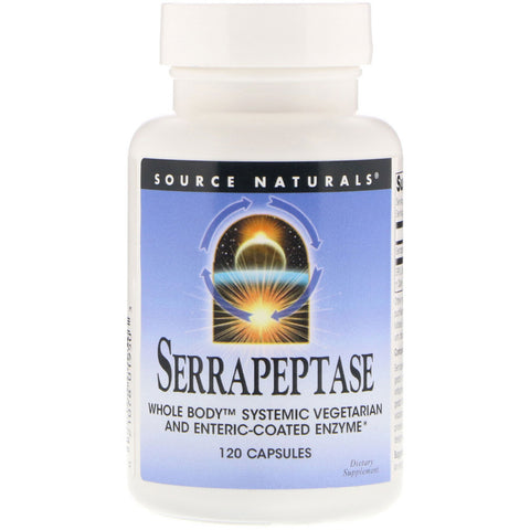 Source Naturals, Serrapeptase, 120 Capsules