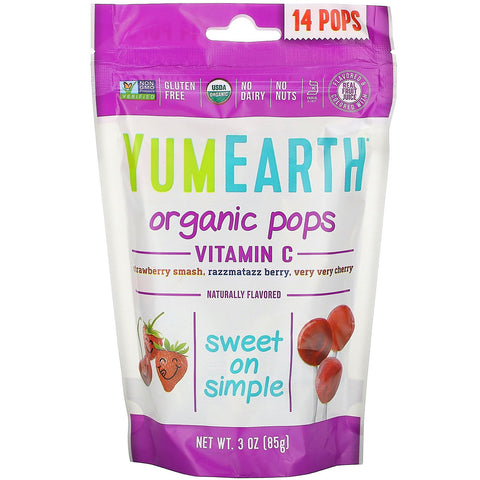 YumEarth, Organic Vitamin C Pops, 14 Pops, 3 oz (85 g)