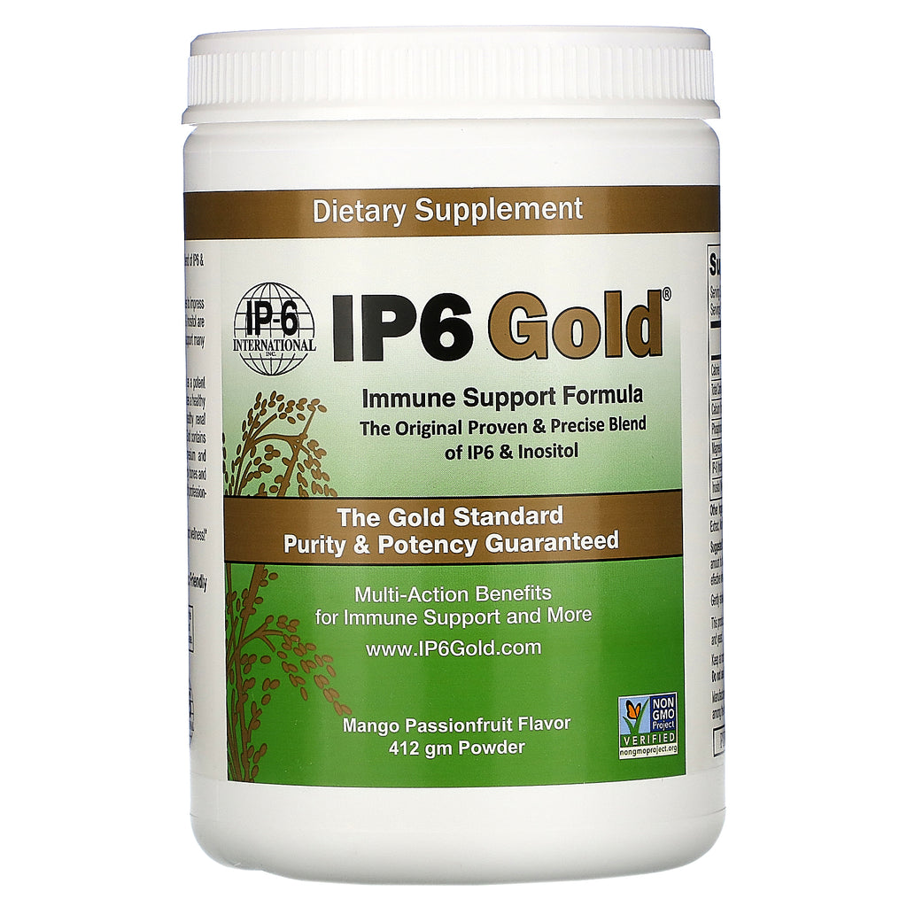 IP-6 International, IP6 Gold, Immune Support Formula Powder, Mango Passionfruit Flavor, 412 gm