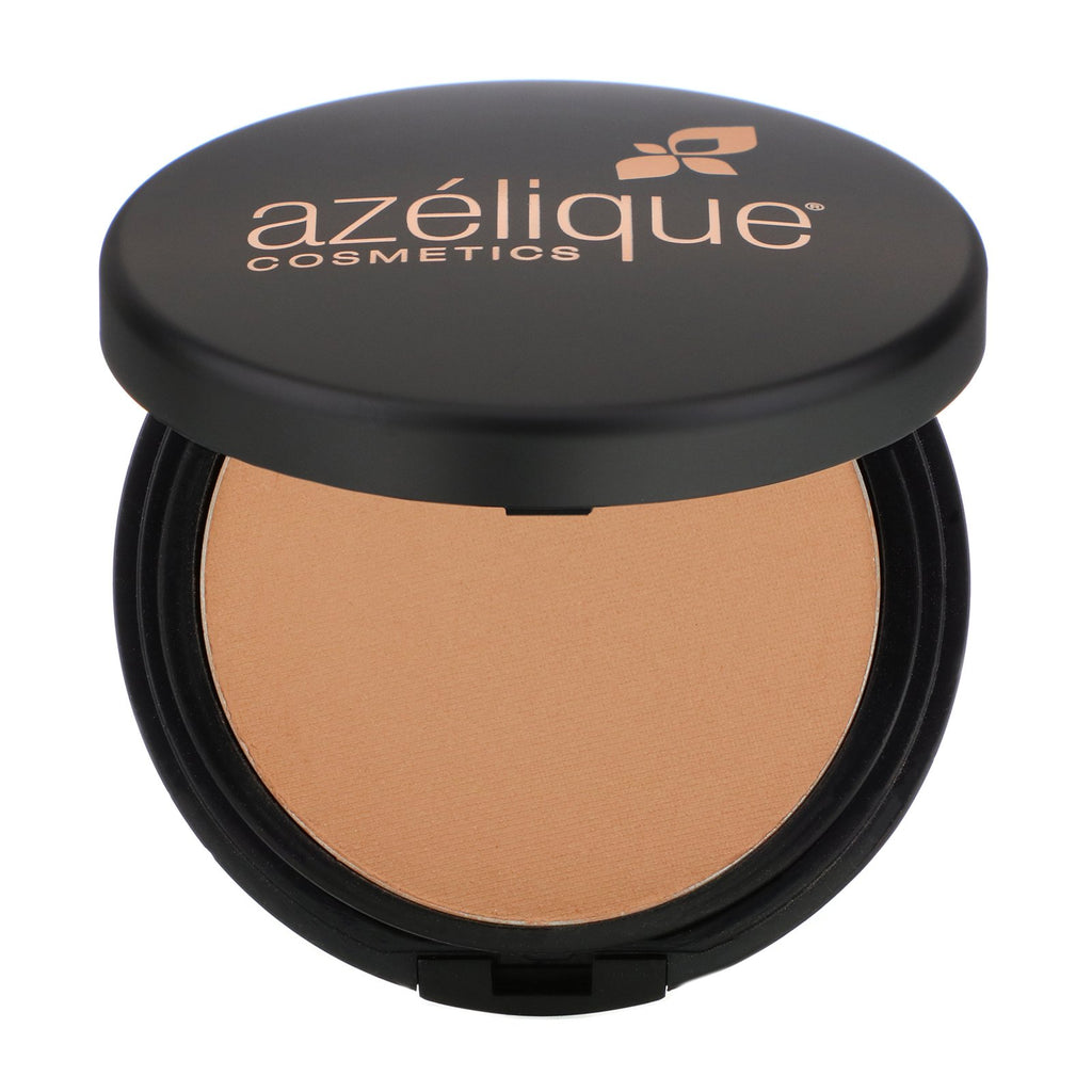 Azelique, Pressed Powder Satin Foundation, Tan-Deep, Cruelty-Free, Certified Vegan, 0.35 oz (10 g)