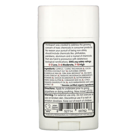 Think, Thinksport, Natural Deodorant, Aloe & Tea Flowers, 2.9 oz (85.8 ml)